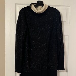 Rag & Bone Cashmere Black and Cream Women's Sweater Dress. NEVER WORN